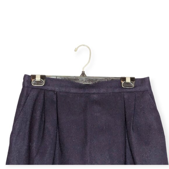 Vintage Sag Harbor Navy Blue Lined Wool Pencil Skirt Size 14 - Picture 2 of 12